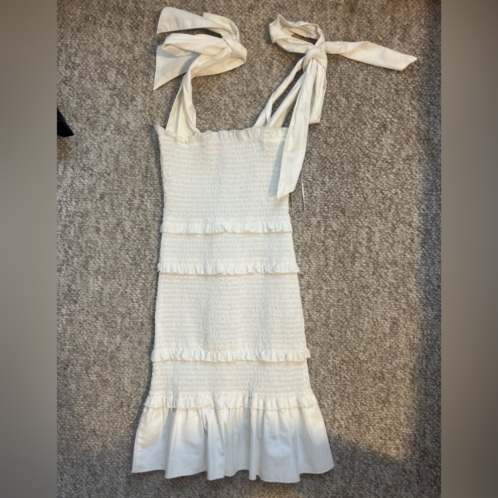 white mini dress